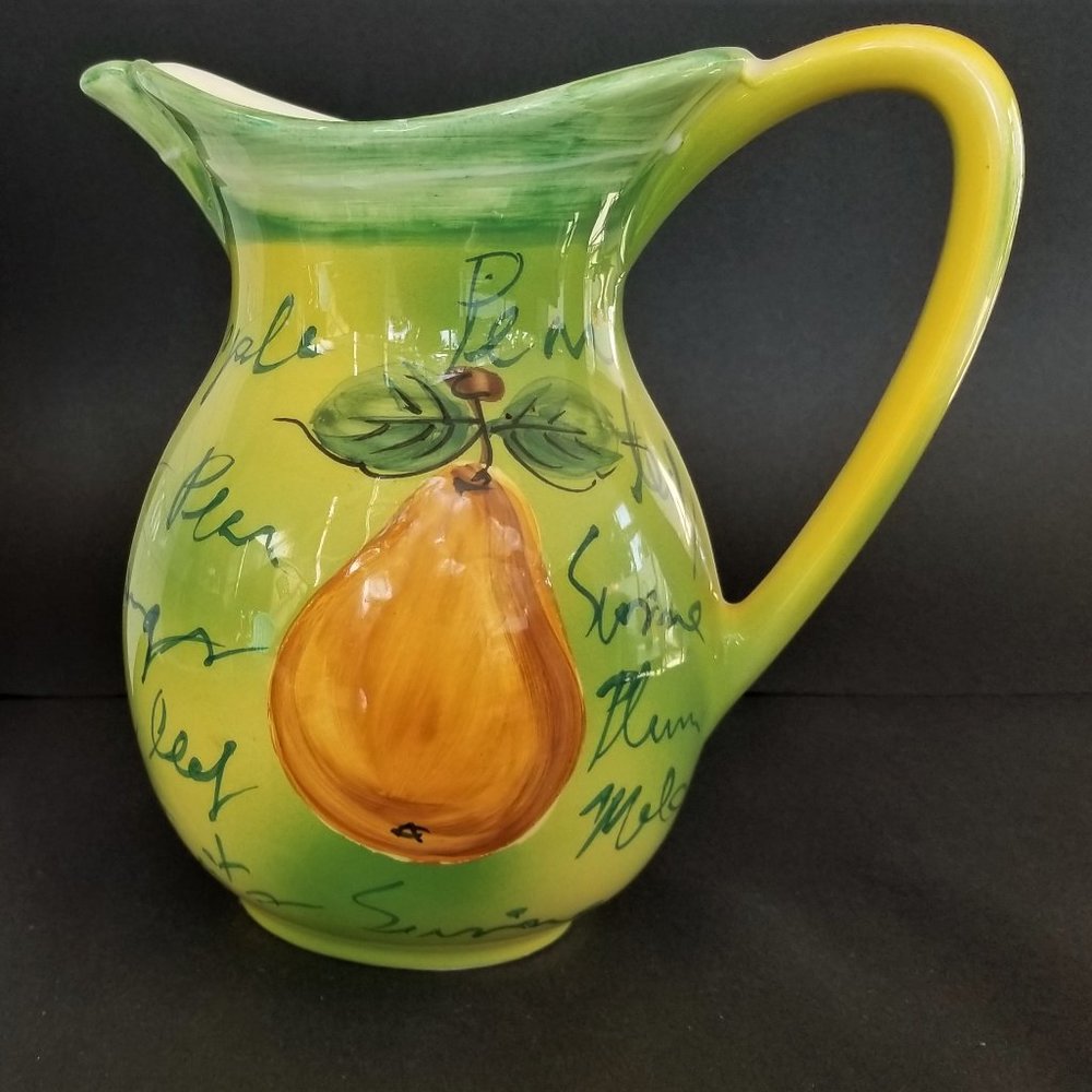 Frutta Bella Zrike Fruit Ceramic Pitcher Green